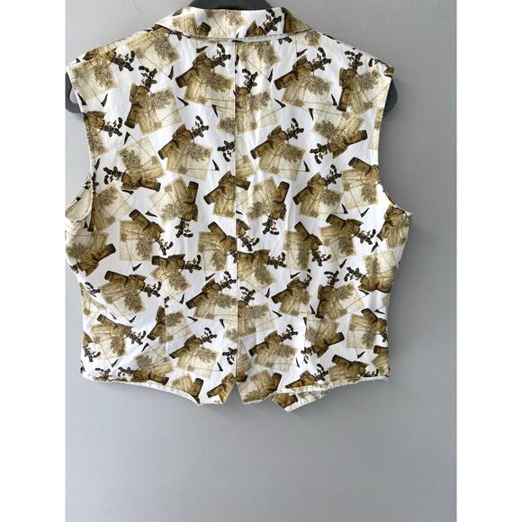 Vintage Line Up Womens Sleeveless Collared Golf Vest Sz L - Picture 9 of 9